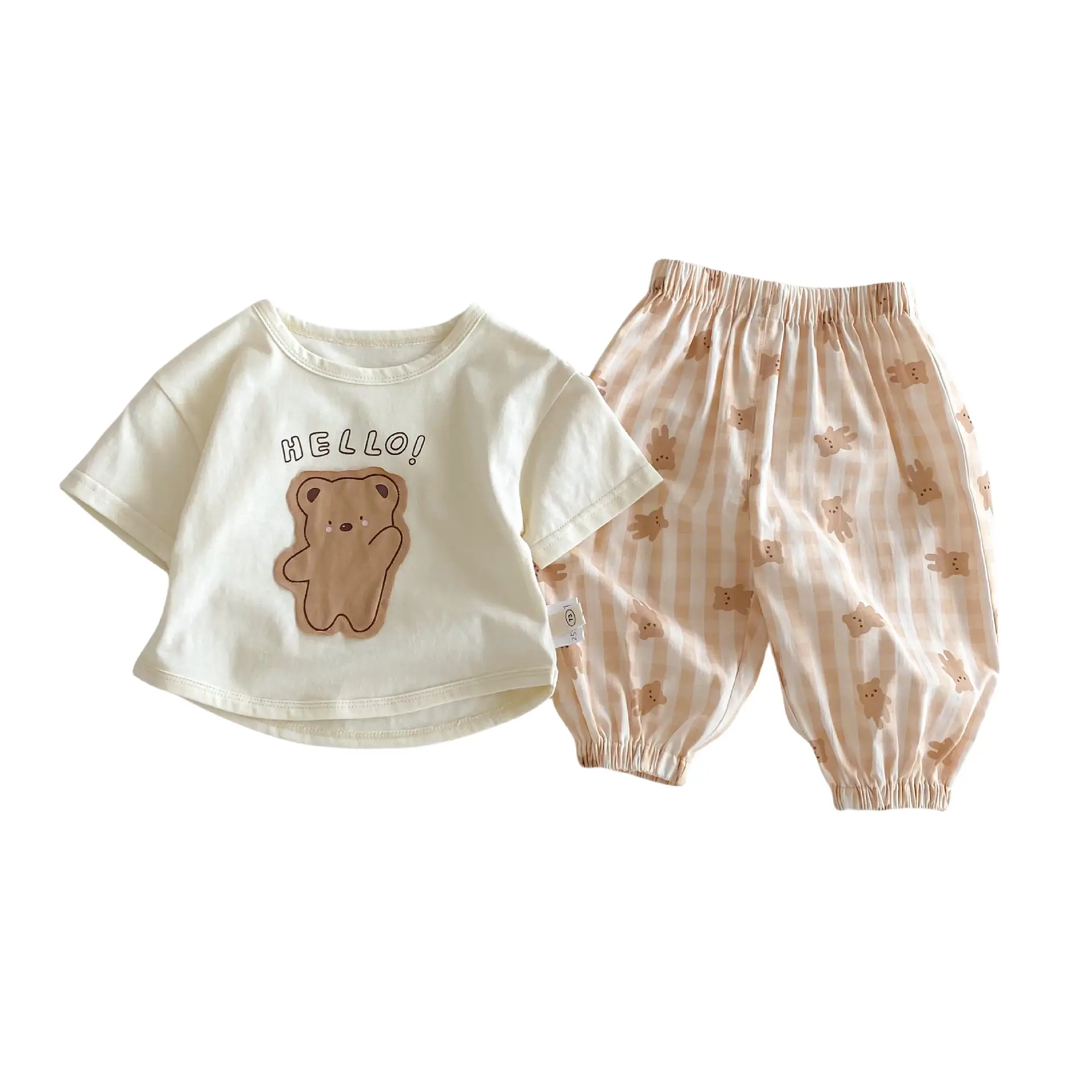 2-Piece Korean Style Bear T-Shirt Set for Boys Girls 2026 - Image 8