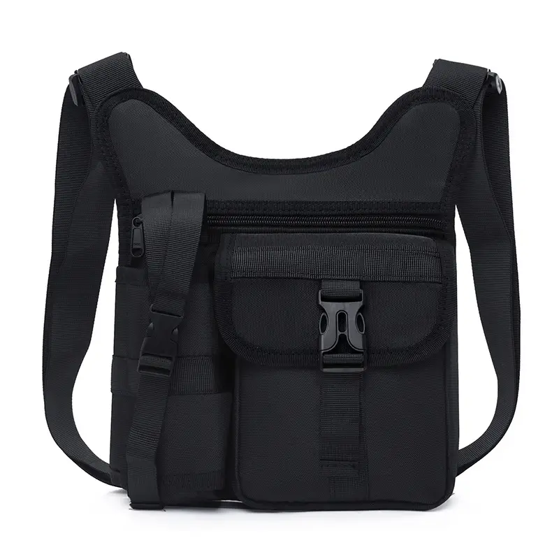 Black Adjustable Crossbody Bag for Men - Image 5