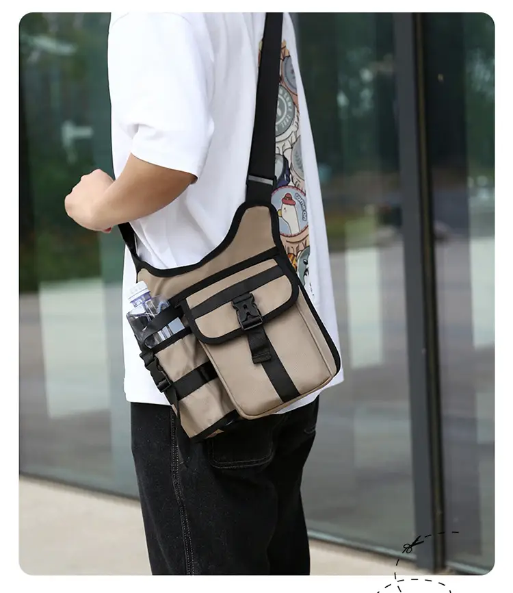Black Adjustable Crossbody Bag for Men — feature 11