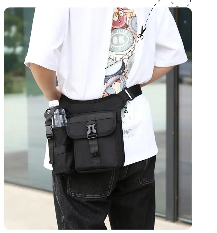 Black Adjustable Crossbody Bag for Men — feature 12