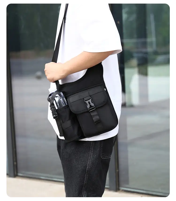 Black Adjustable Crossbody Bag for Men — feature 13