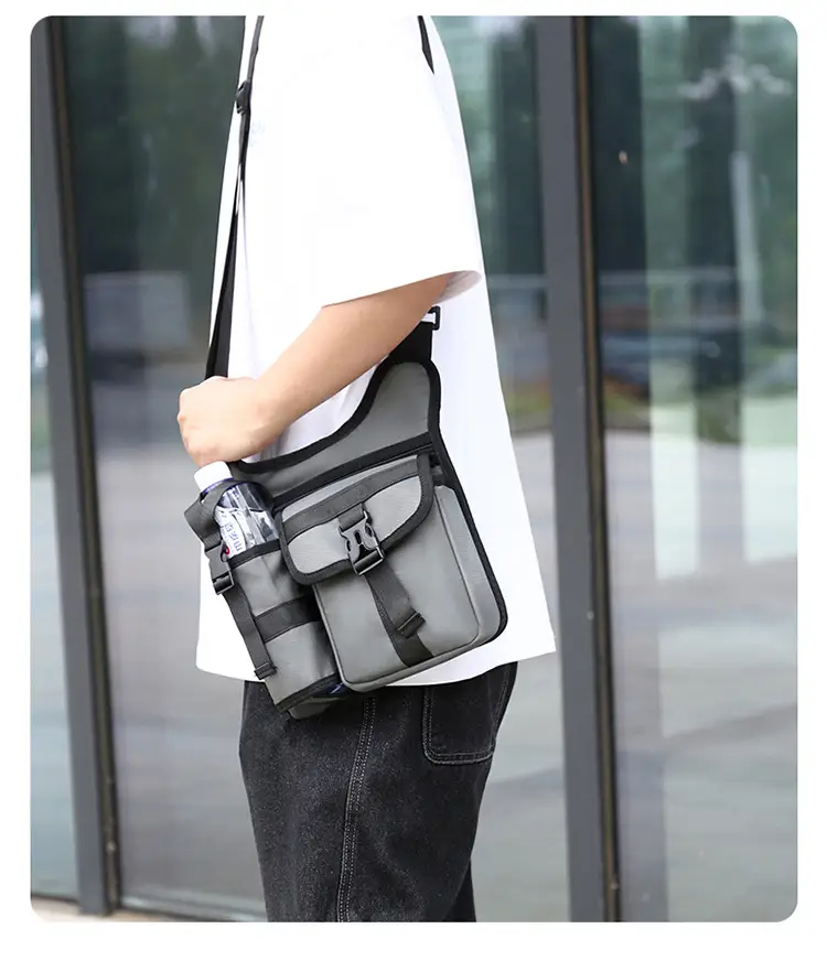 Black Adjustable Crossbody Bag for Men — feature 15