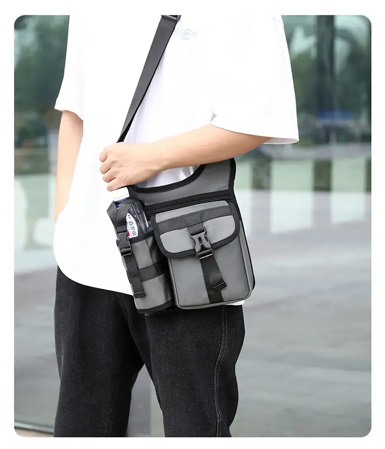Black Adjustable Crossbody Bag for Men — feature 16