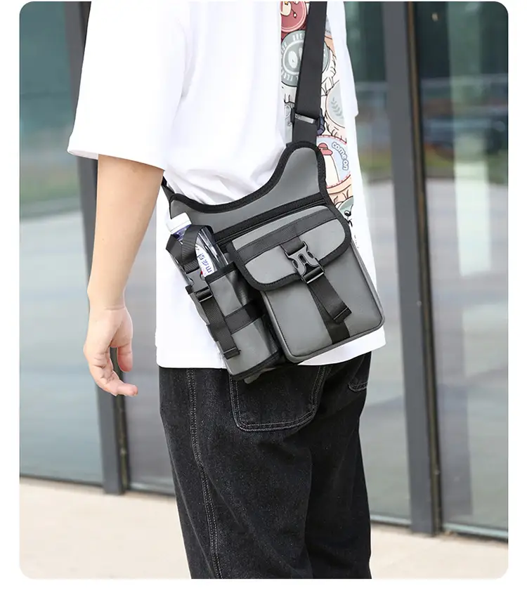 Black Adjustable Crossbody Bag for Men — feature 17