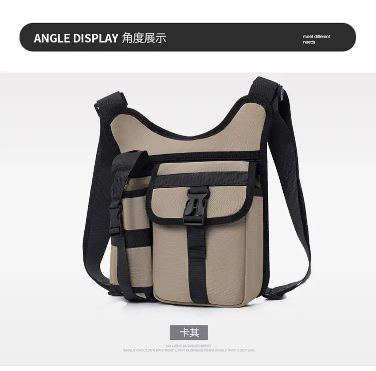 Black Adjustable Crossbody Bag for Men — feature 18