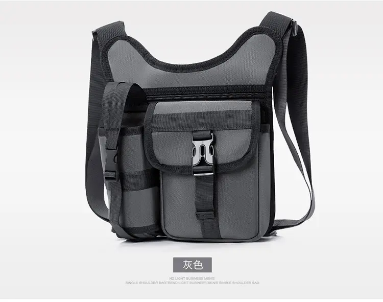 Black Adjustable Crossbody Bag for Men — feature 19