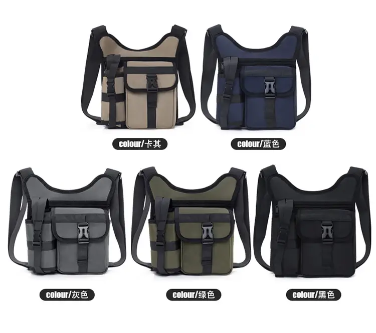 Black Adjustable Crossbody Bag for Men — feature 2
