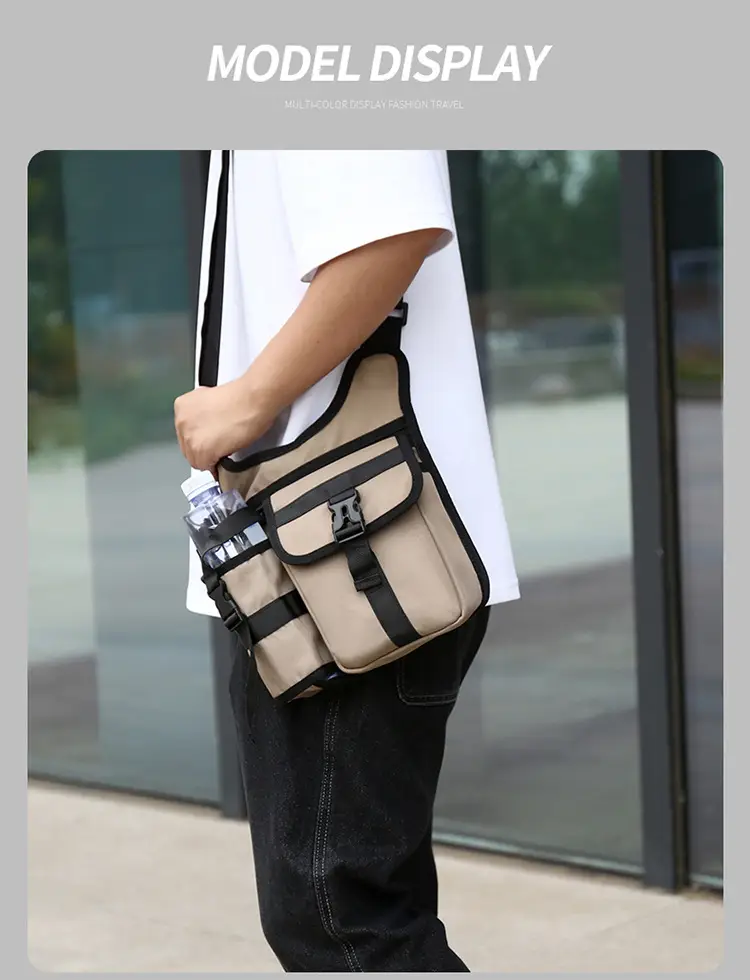 Black Adjustable Crossbody Bag for Men — feature 9