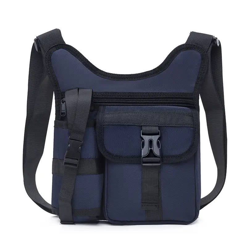 Black Adjustable Crossbody Bag for Men - Image 2