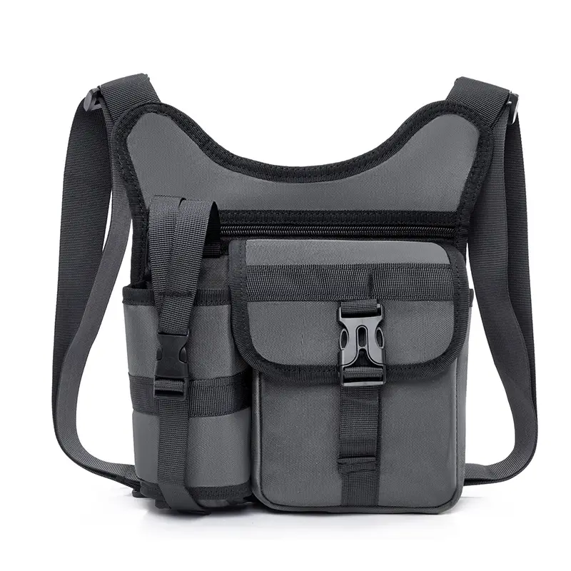 Black Adjustable Crossbody Bag for Men - Image 3