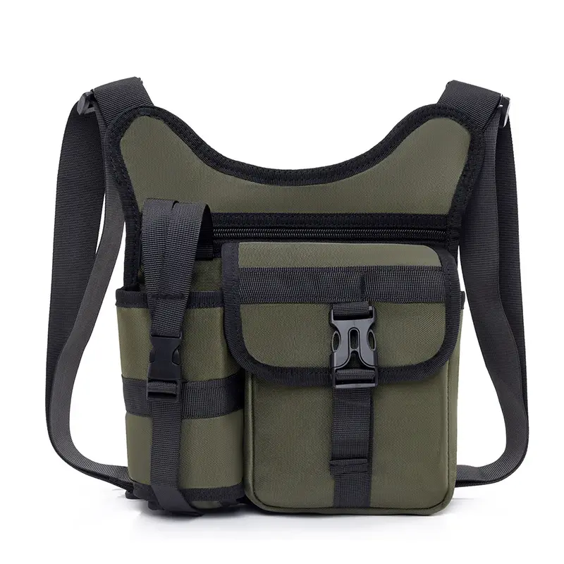 Black Adjustable Crossbody Bag for Men - Image 4