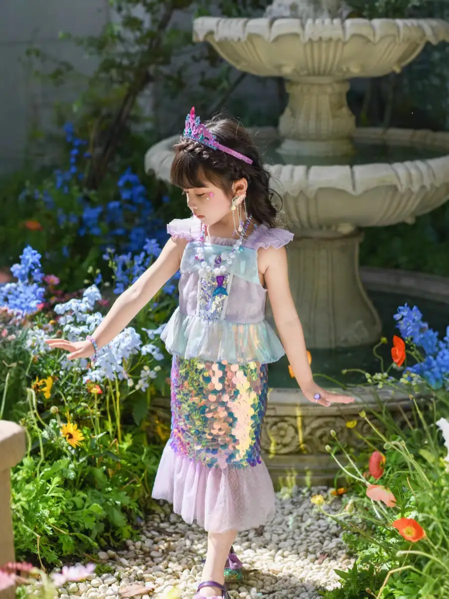 Children's Mermaid Dress Princess Tail Dress New Style - Image 7