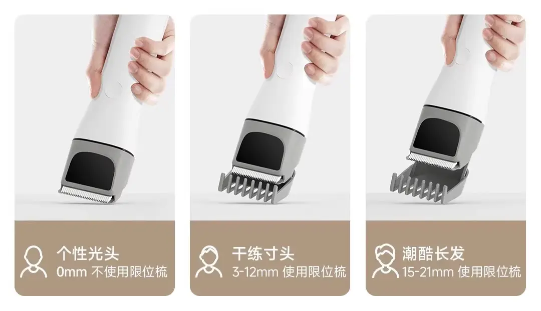 Rechargeable Electric Hair Clipper White Self-Shaving — feature 8