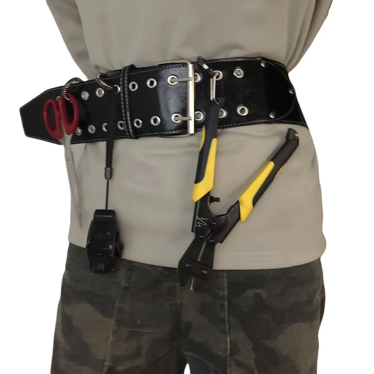 Black Leather Tool Belt with Buckle - Image 4
