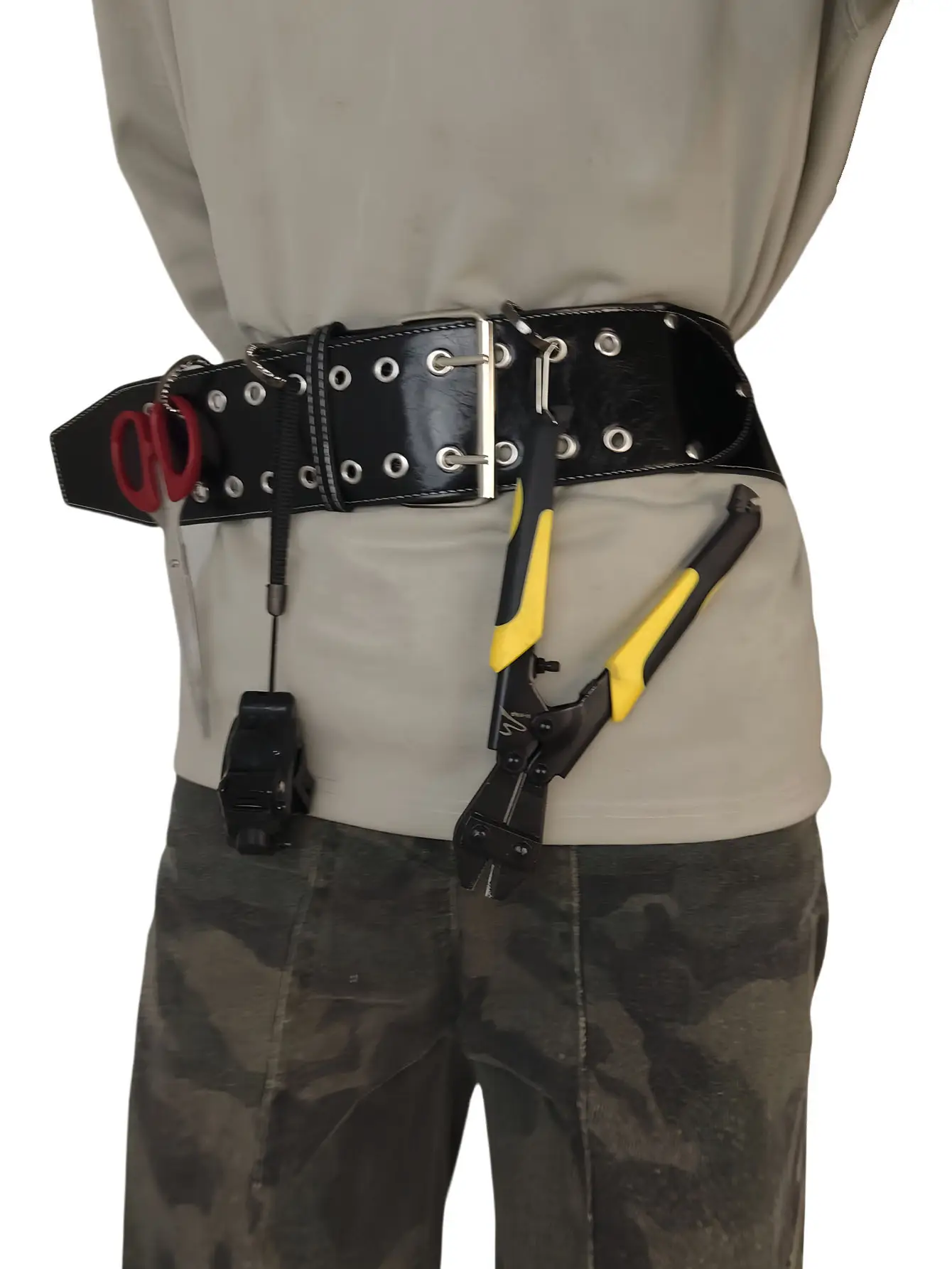 Black Leather Tool Belt with Buckle — feature 4