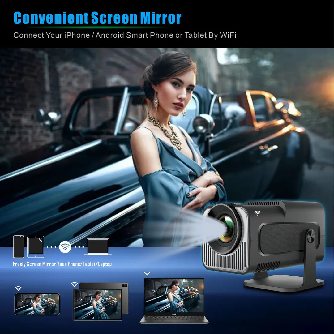 Cross-border HY320MINI projector short focus Android 13 HD 4K home theater portable HY300 projector — feature 6