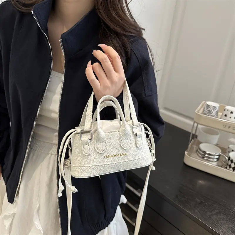 Cute Pink Textured Shoulder Bag for Women - Image 6