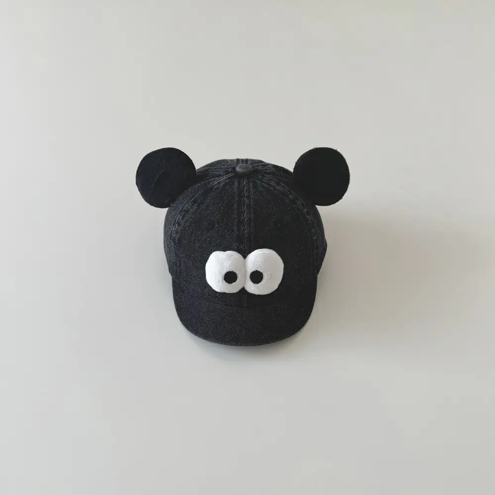 Black Cartoon Bear Hat for Boys Girls Autumn New - Image 3