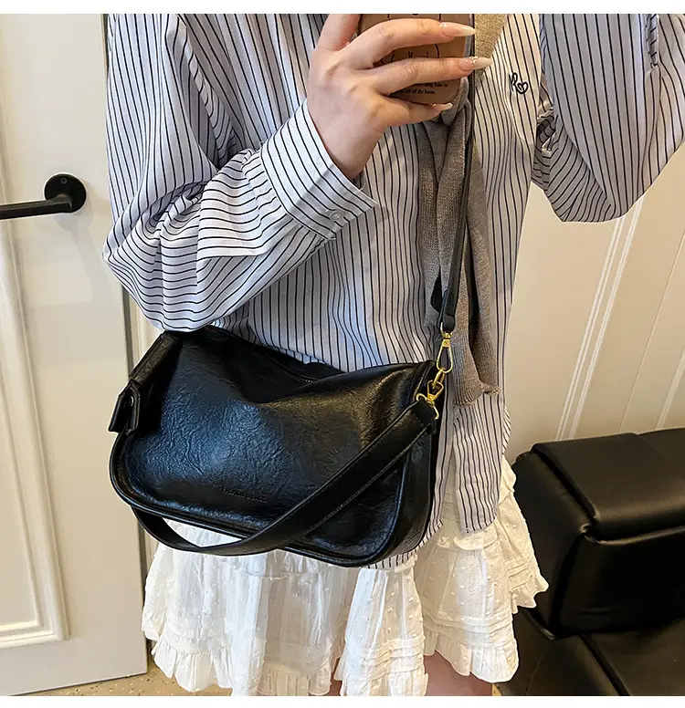 Brown Textured Leather Shoulder Bag for Women 2025 — feature 19