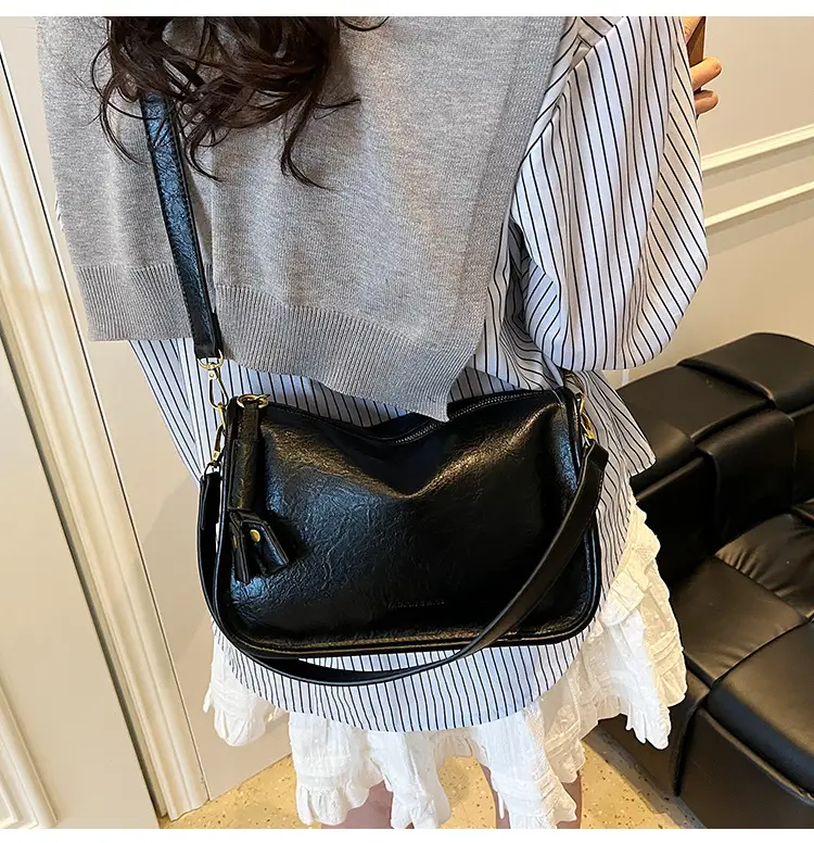 Brown Textured Leather Shoulder Bag for Women 2025 — feature 20
