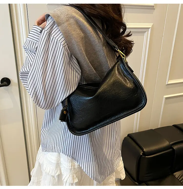 Brown Textured Leather Shoulder Bag for Women 2025 — feature 21