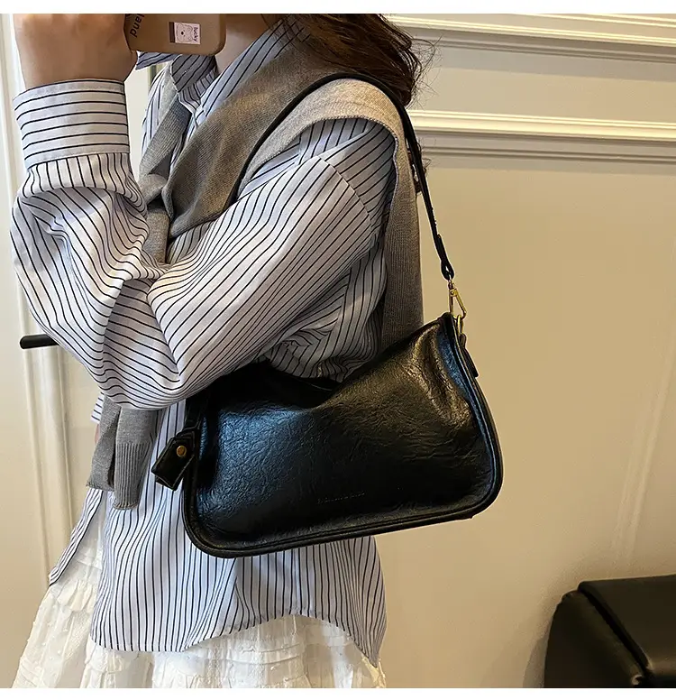 Brown Textured Leather Shoulder Bag for Women 2025 — feature 22