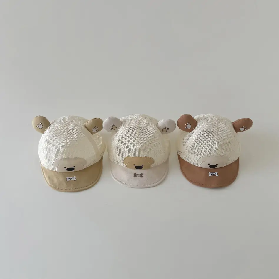 Cute Bear Head Baby Hats Spring Summer 2025 - Image 3