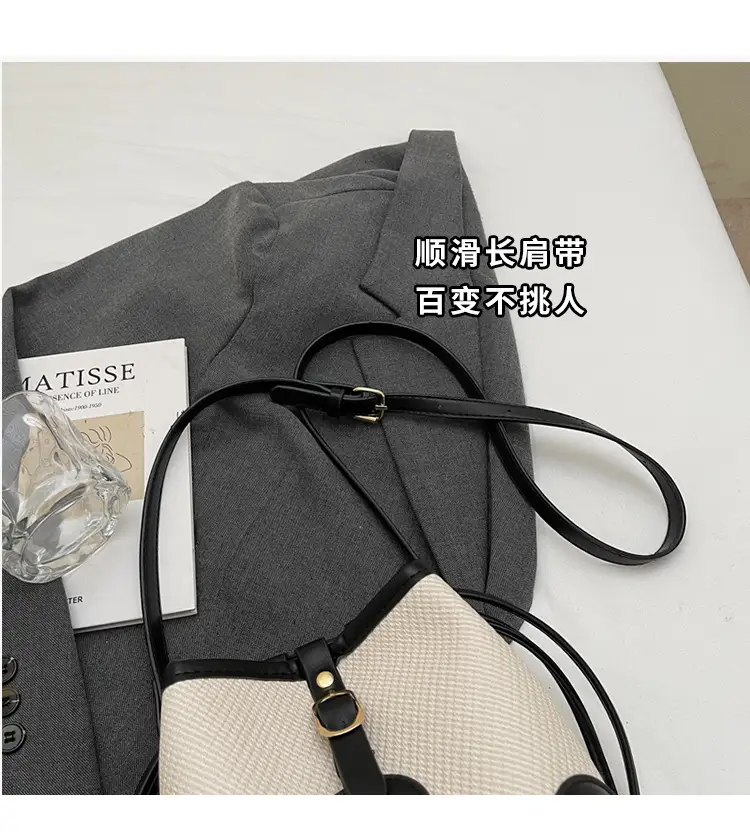 Black Contrast Shoulder Bag 2025 Summer New Fashion luggage and leather goods — feature 5
