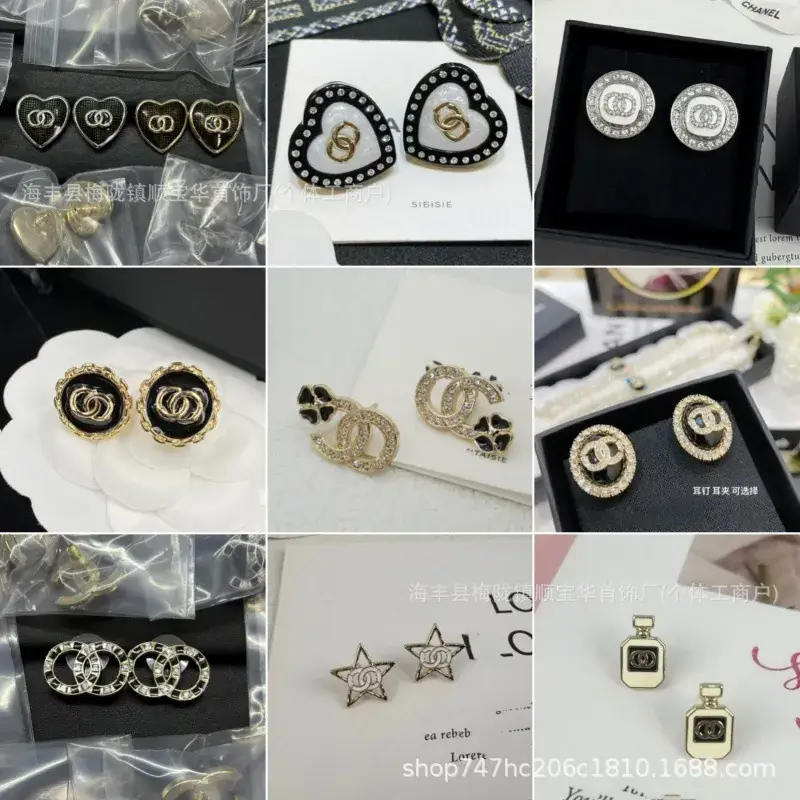 Chanel-Inspired Double C Earrings for Women