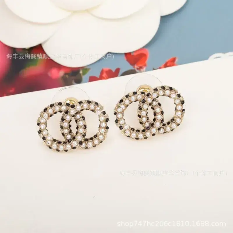 Chanel-Inspired Double C Earrings for Women