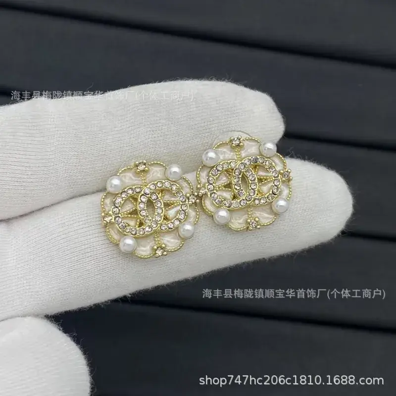 Chanel-Inspired Double C Earrings for Women