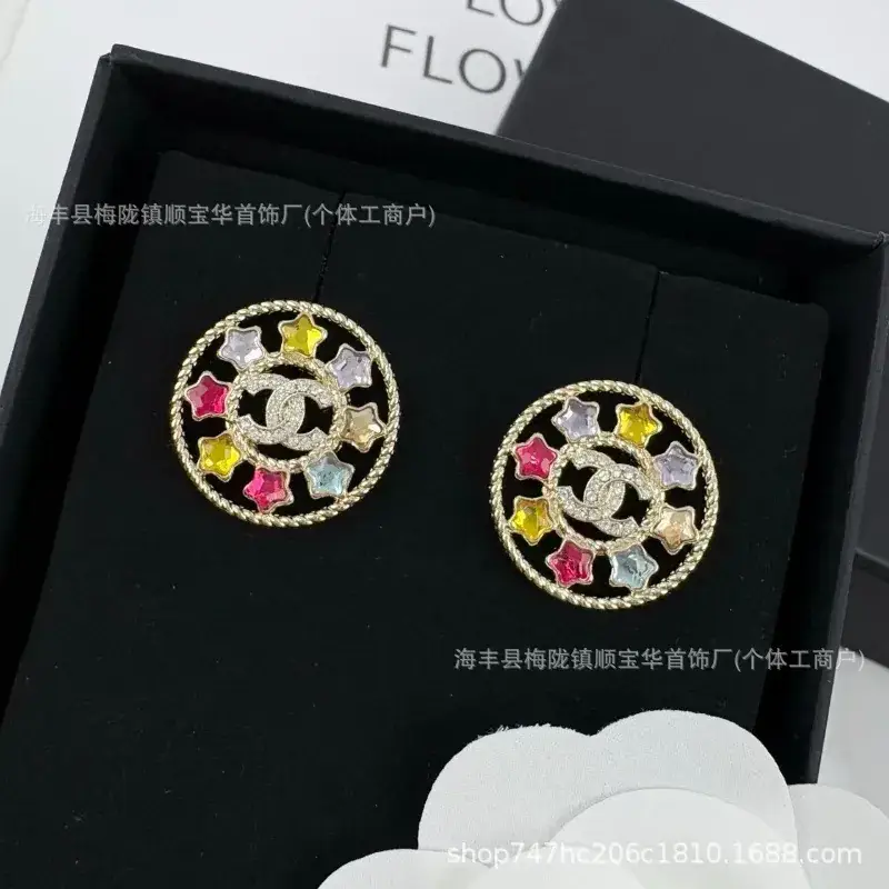 Chanel-Inspired Double C Earrings for Women