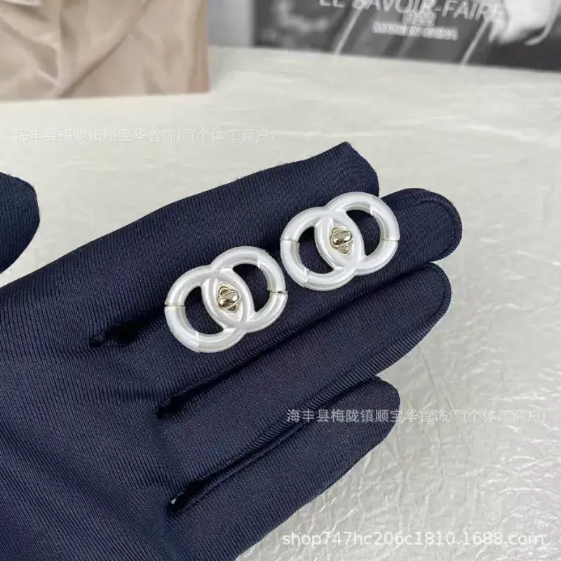 Chanel-Inspired Double C Earrings for Women