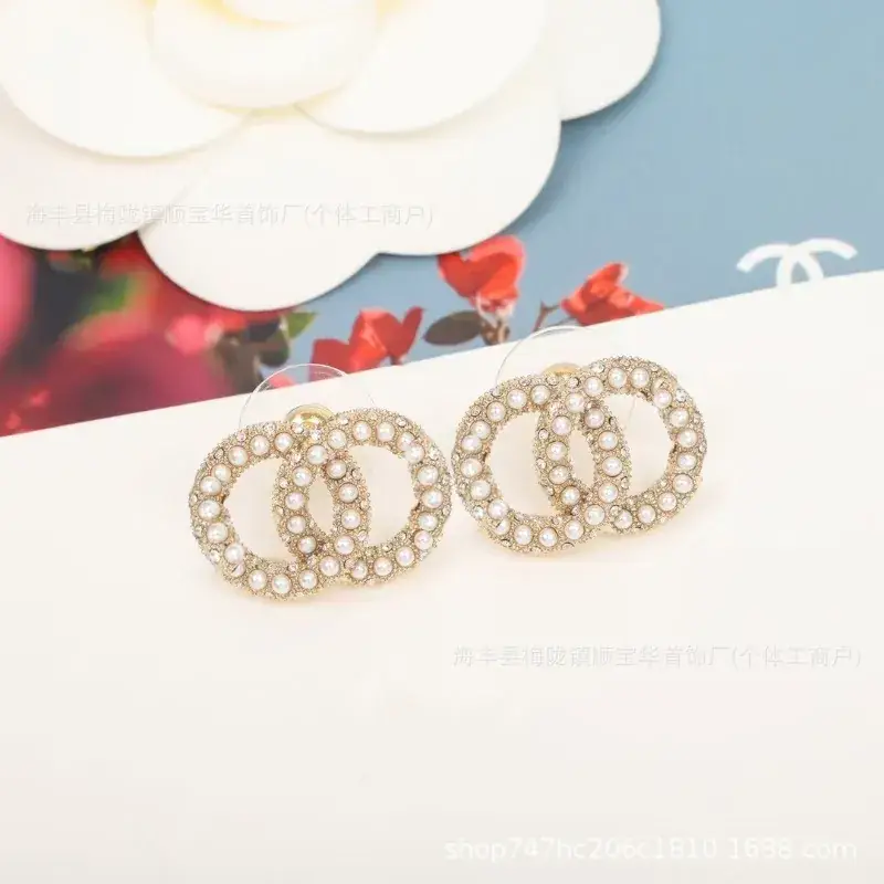 Chanel-Inspired Double C Earrings for Women