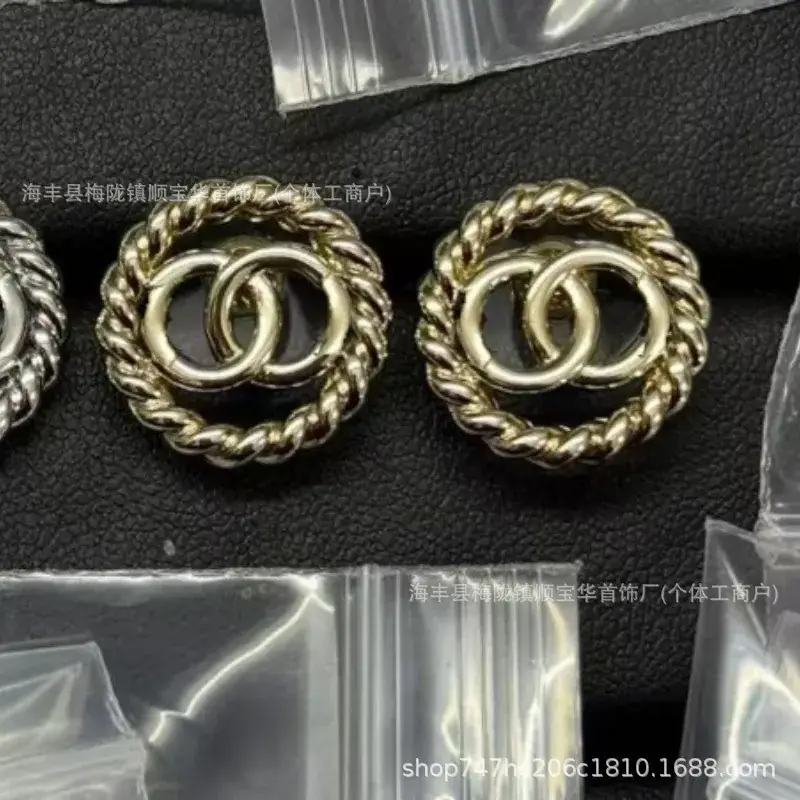 Chanel-Inspired Double C Earrings for Women