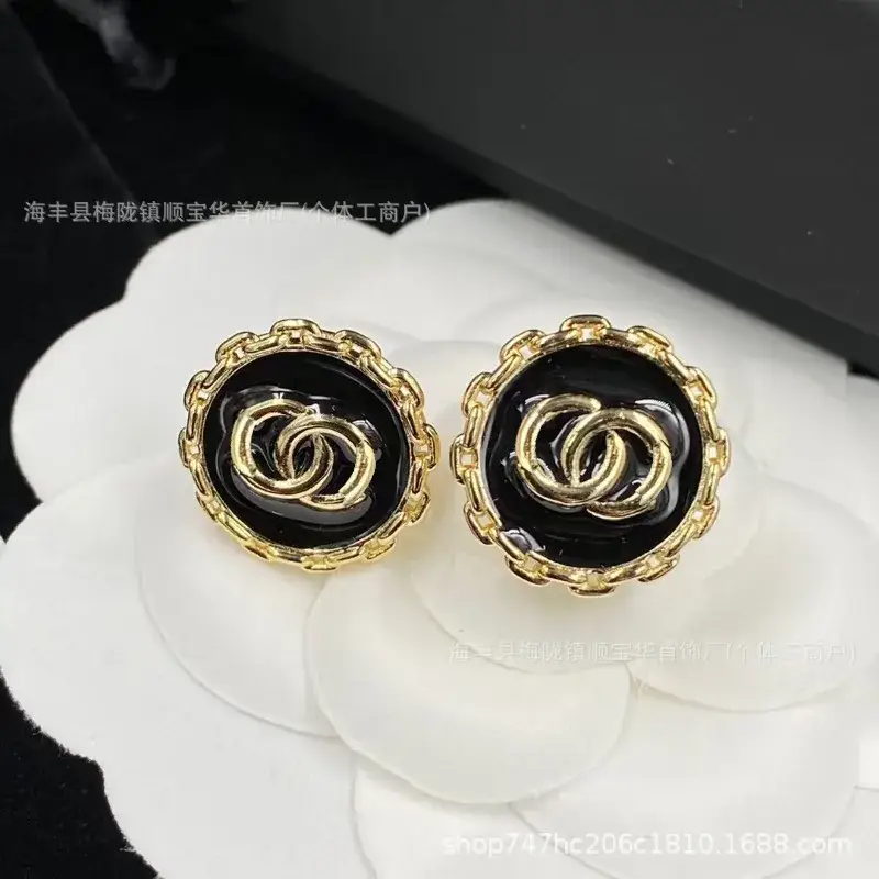 Chanel-Inspired Double C Earrings for Women