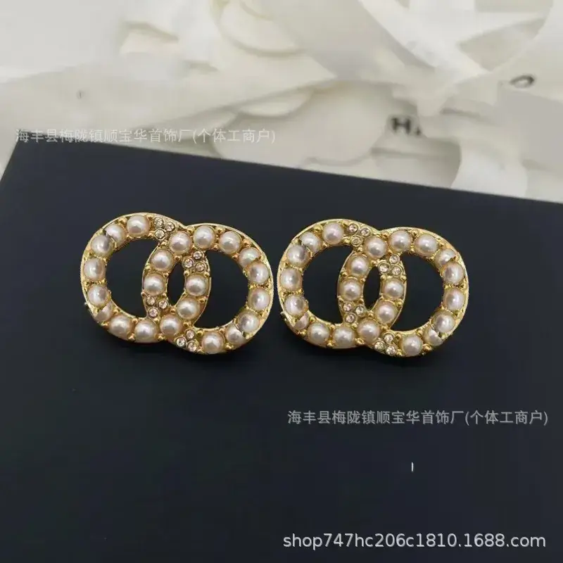 Chanel-Inspired Double C Earrings for Women
