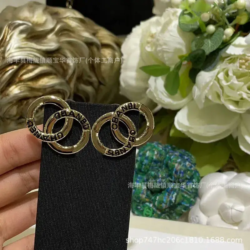 Chanel-Inspired Double C Earrings for Women