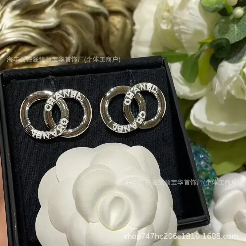 Chanel-Inspired Double C Earrings for Women