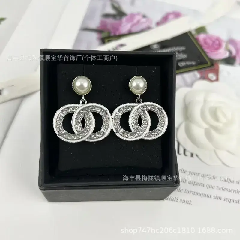 Chanel-Inspired Double C Earrings for Women