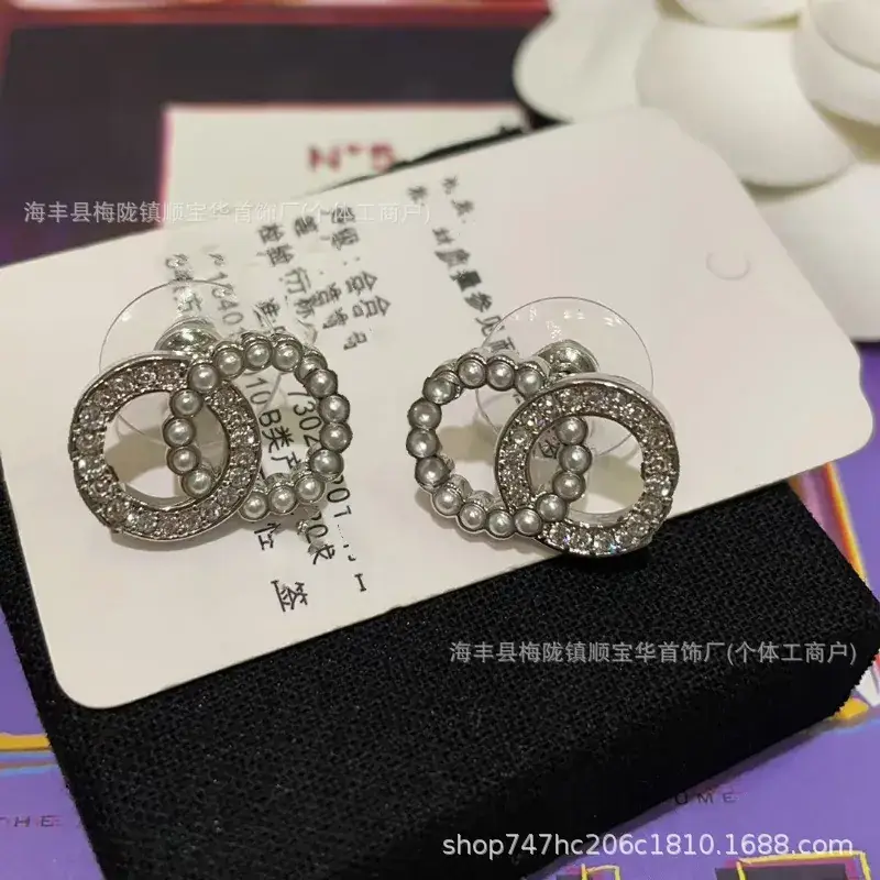 Chanel-Inspired Double C Earrings for Women