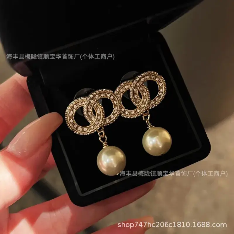 Chanel-Inspired Double C Earrings for Women