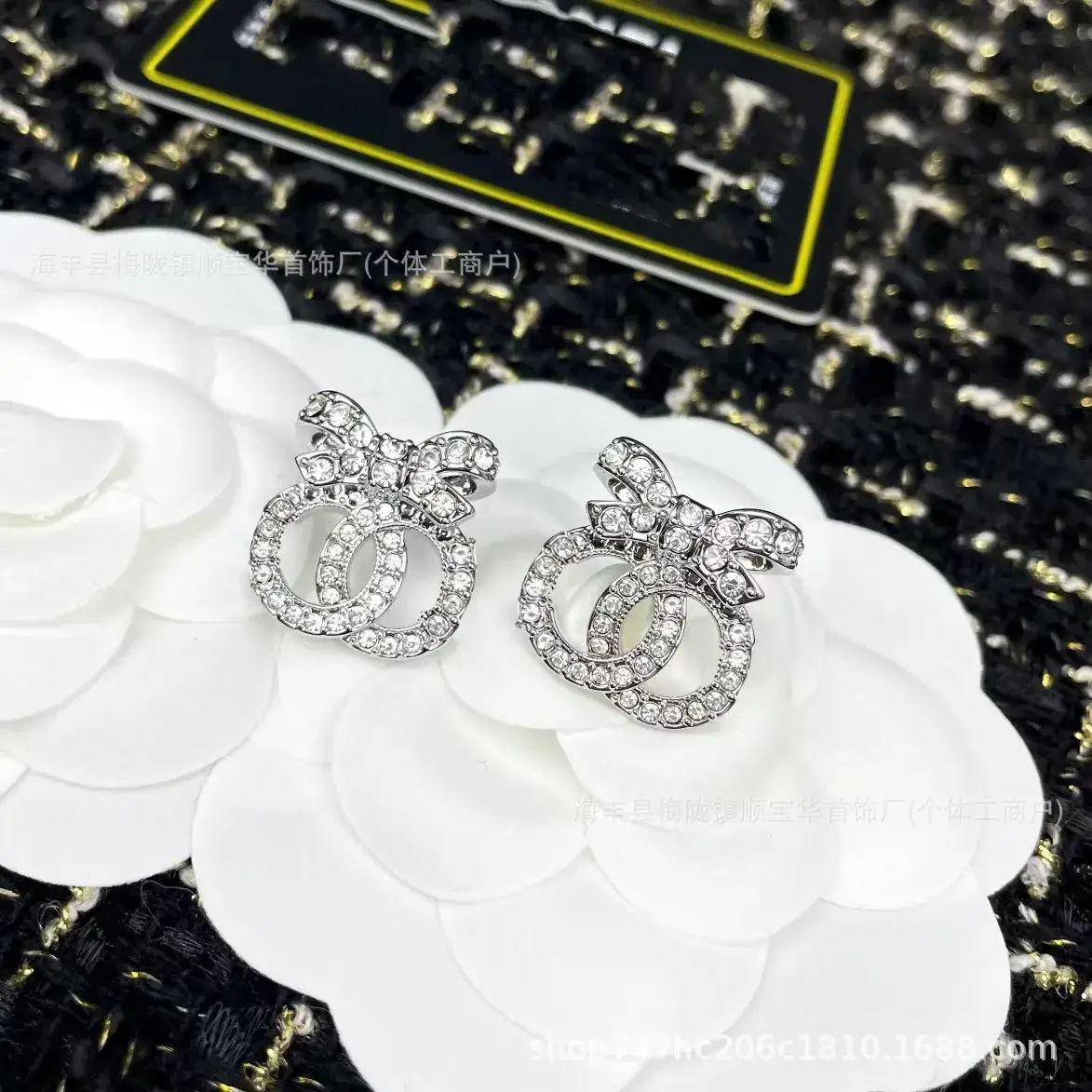 Chanel-Inspired Double C Earrings for Women