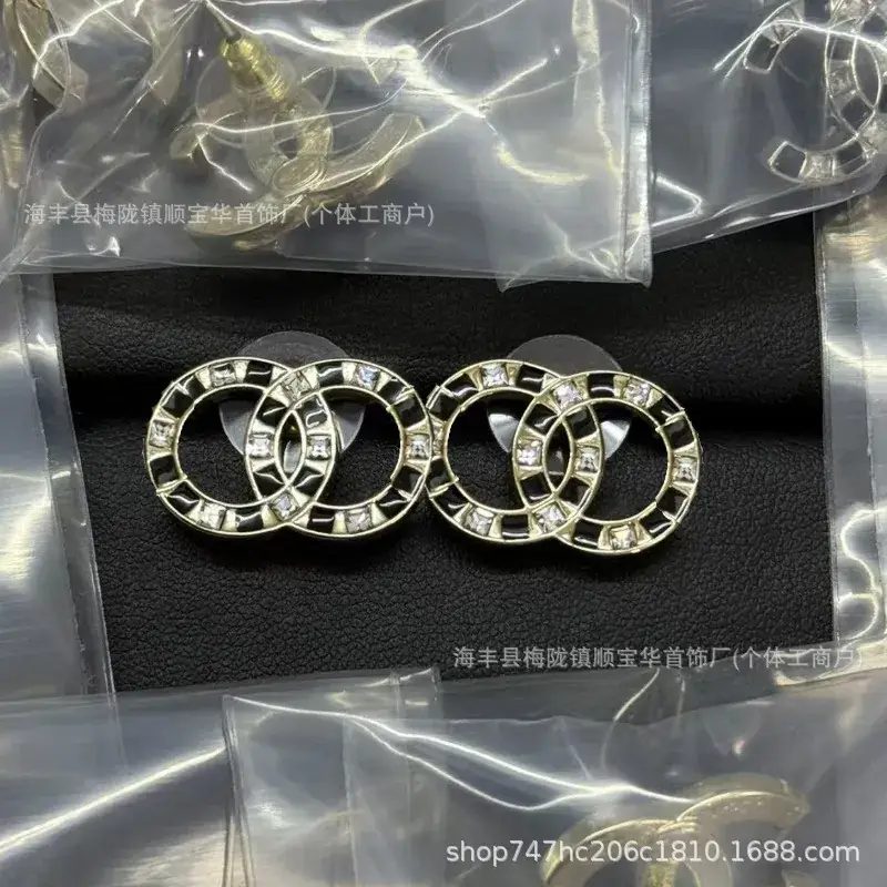 Chanel-Inspired Double C Earrings for Women