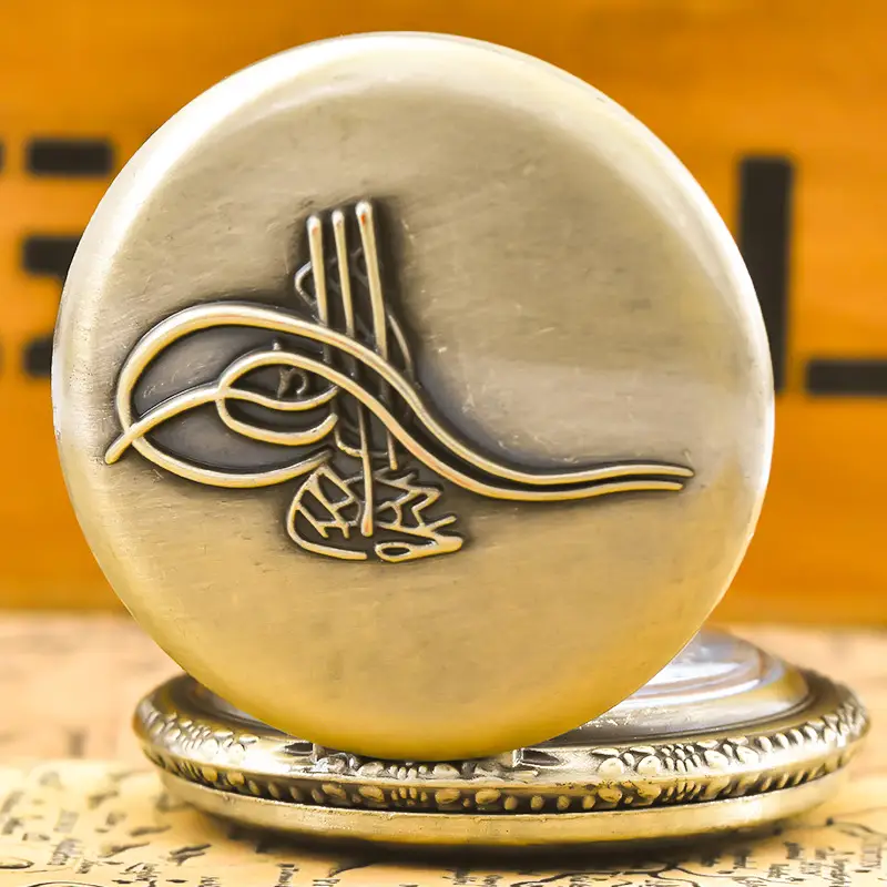 Vintage Flip Quartz Pocket Watch with Valentine's Design