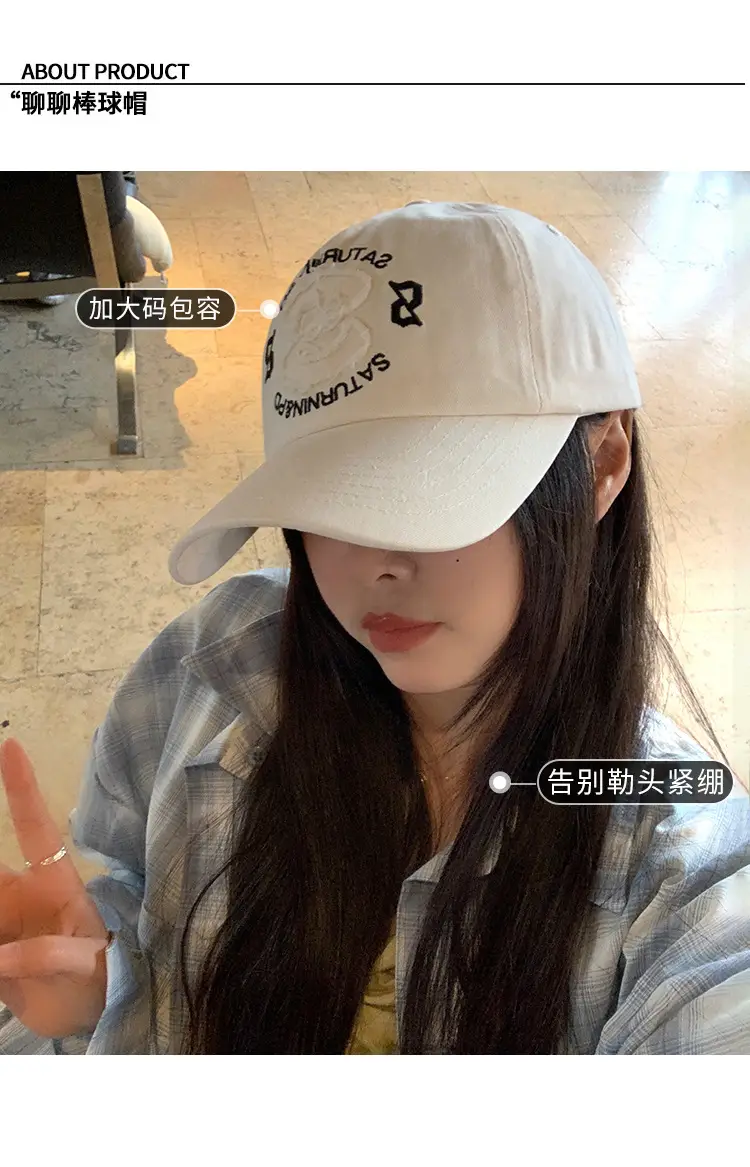 Women Korean Letter Baseball Cap 2026 Spring Summer — feature 3