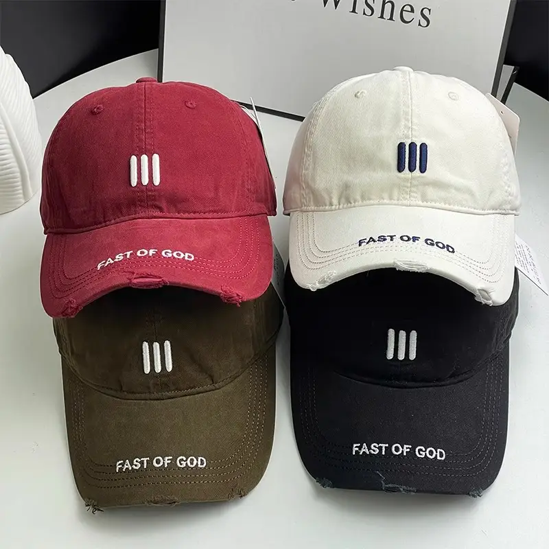 2025 New Style Hole Letter Embroider Soft Top Baseball Cap for Women - Image 8