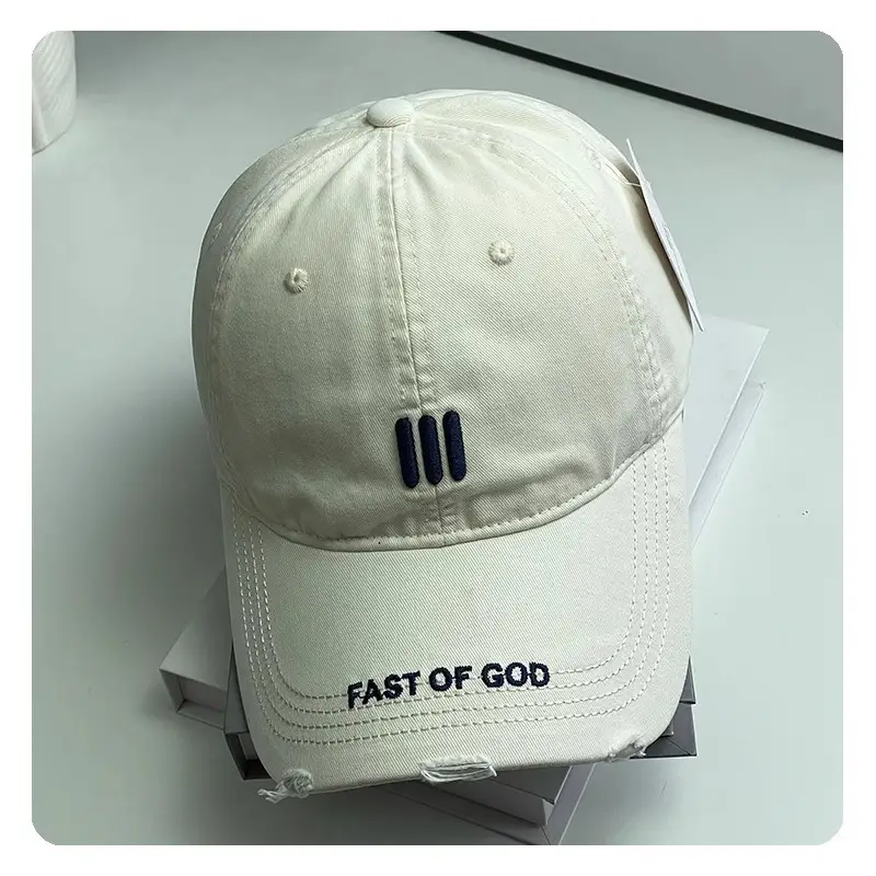 2025 New Style Hole Letter Embroider Soft Top Baseball Cap for Women