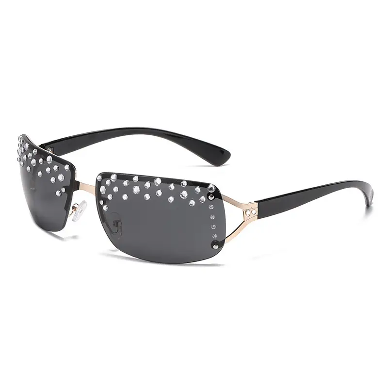Diamond Sunglasses for Women Large Frame Square Design - Image 9
