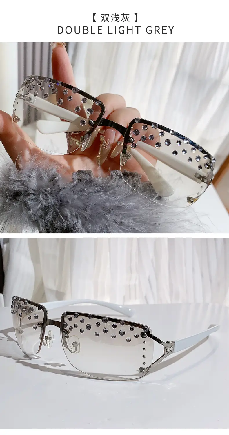 Diamond Sunglasses for Women Large Frame Square Design — feature 19